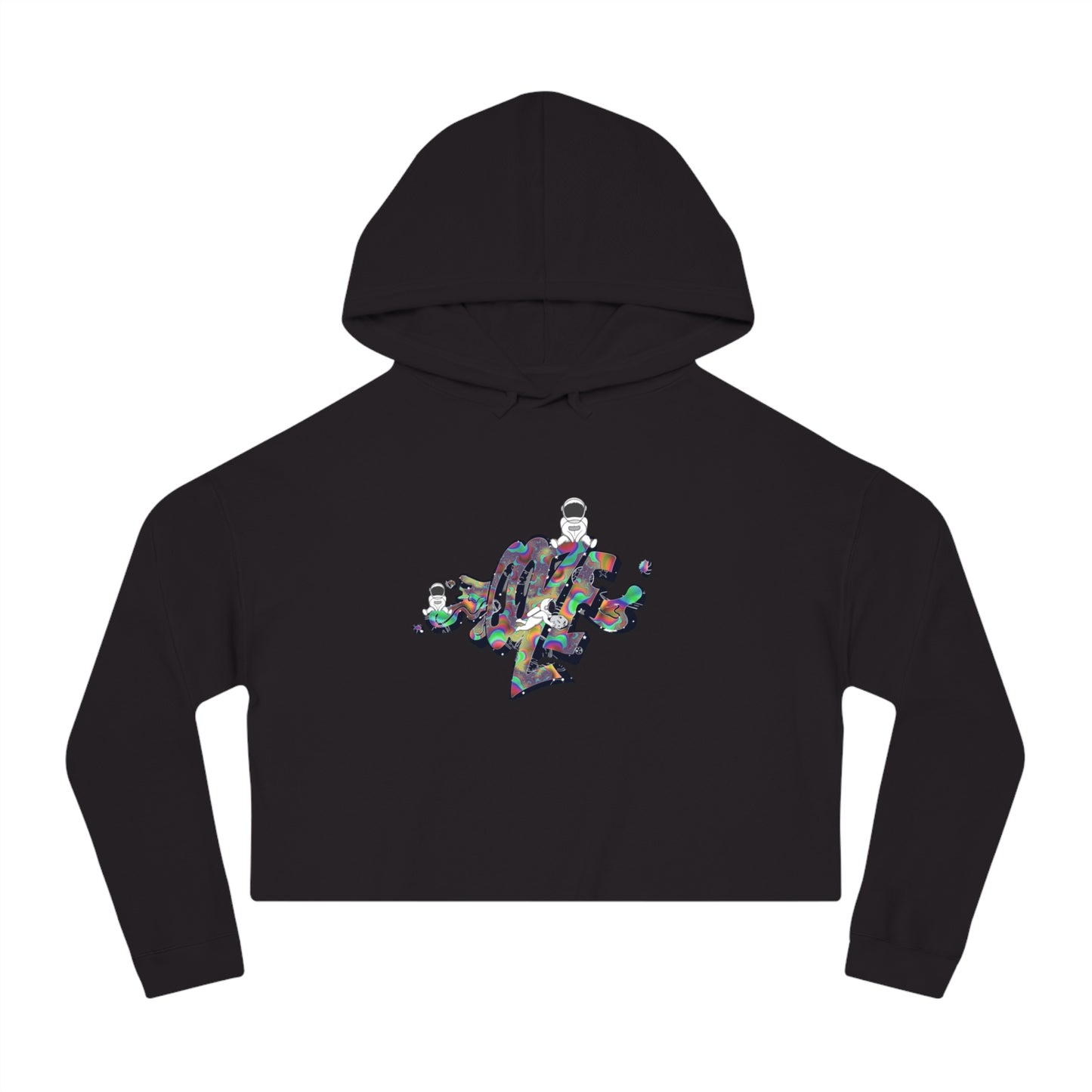 OOZE Color Drip Cropped Hoodie