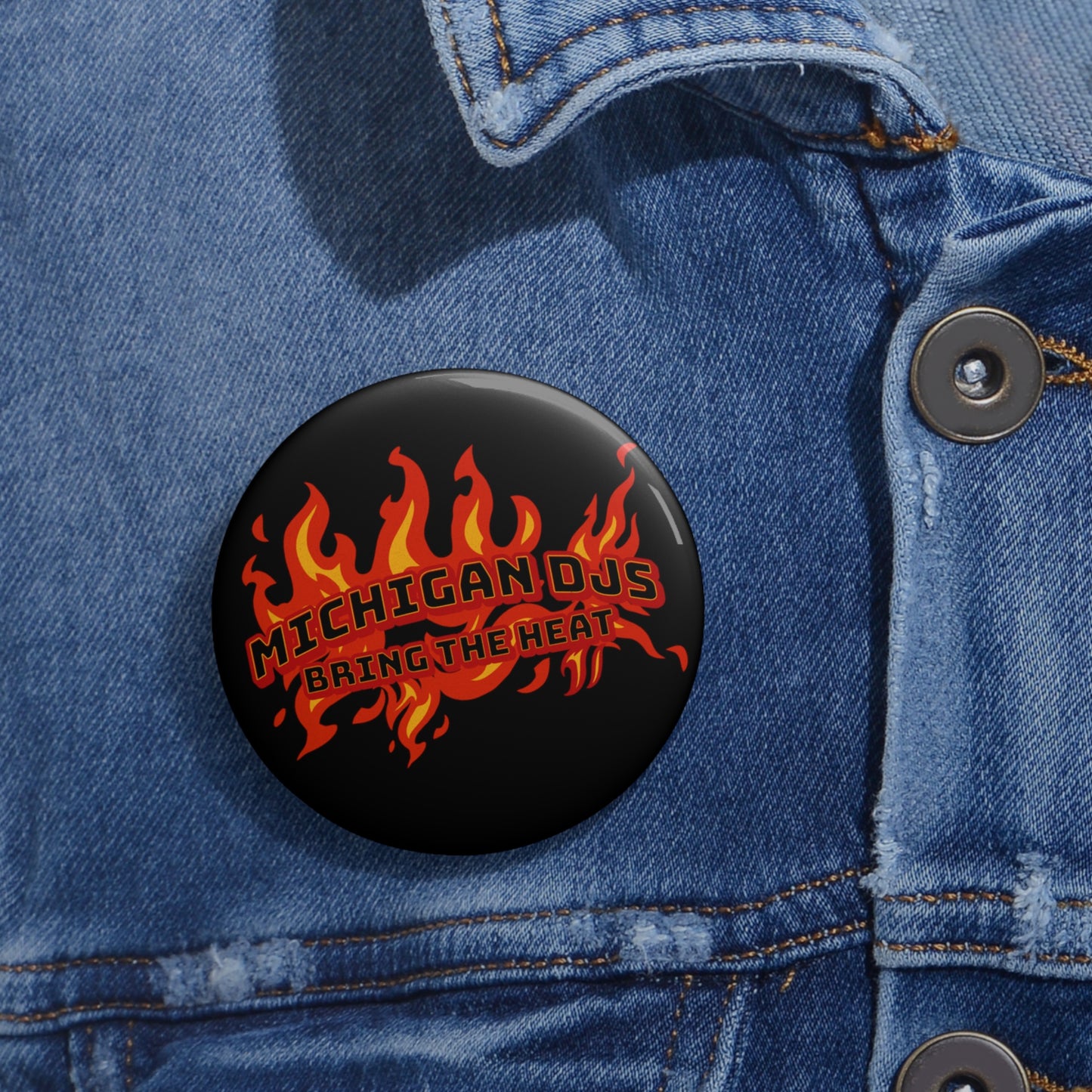 Michigan DJs Pin Button