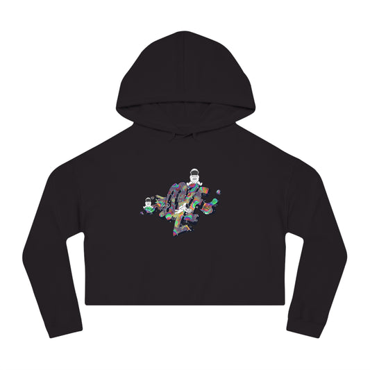 OOZE Color Drip Cropped Hoodie